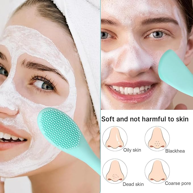 Facial Cleansing Brush,Pore Cleaning Brush Silicone for Skincare