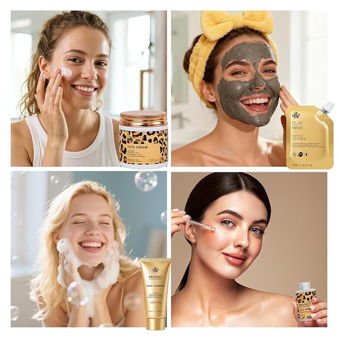 32 Pcs Mother's Day Gift for Mom, Honey & Almond Bath & Body Gift Basket for Women, Hydrating Face Skin Care Set, Self-Care Home Spa Basket Gift Set, Birthday, Christmas, Anniversary