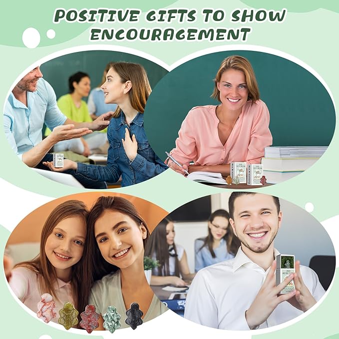 DoubleFill 12 Set Office Positive Gifts for Coworkers Employee Appreciation Gifts Bulk Emotional Pocket Hug Support Appreciation Gift for Staff Teacher Team (Gorgeous Stone)