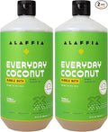 Alaffia Everyday Coconut Bubble Bath, Purely Coconut Scent, 2-Pack, 32 Oz Ea