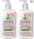 Hempz Body Lotion Pink Pomelo & Himalayan Sea Salt Daily Moisturizing Cream, 17 Fl Oz,(Pack of 2)