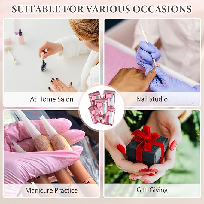 SUTOKAKA 10 Sets Disposable Manicure Prep Kit for Travel Home, Portable Basics 5 in 1 Nail Salon Pedicure Kit, Professional Nail Tool Supplies, Nail File, Mini Buffer, Wood Stick & Handle Grip Brush