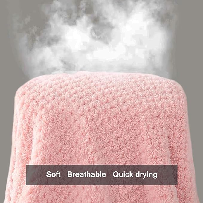 4 Pack Bath Towel Set, Lightweight Waffle Bath Towel Set, Microfiber Super Soft Highly Absorbent, Sturdy Quick Drying Towels for Bathroom, Gym, SPA, Yoga (4 Pack)