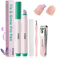 Ceramic Cuticle Oil Pusher Pen - Cuticle Remover Kit for Nails, Nail Care Tool with Nail Clipper Nail Buffer for Hangnails, Dry & Damaged Nails, Moisturize Strengthen Brighten