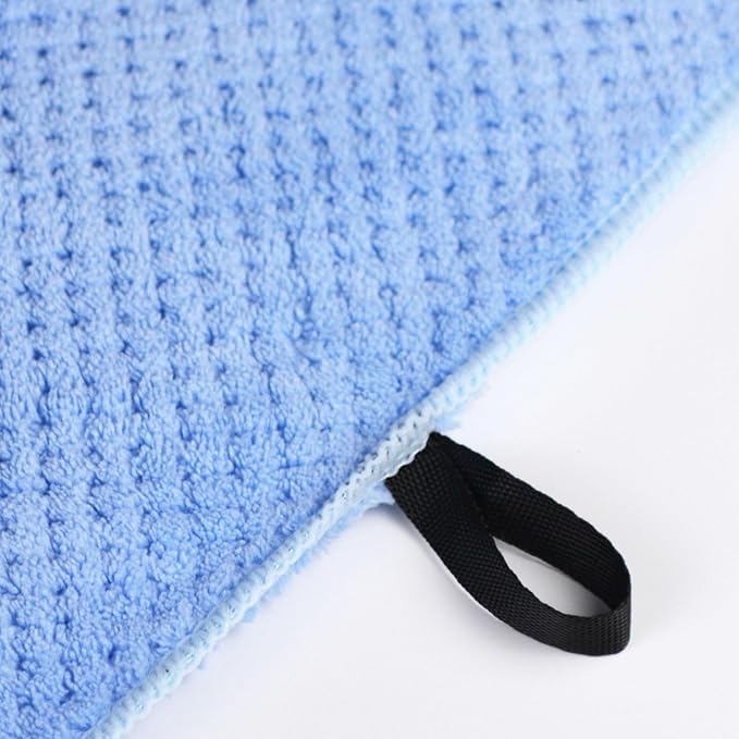 2 Pack Bath Towel Set, Waffle Bath Towel Set, Microfiber Super Soft Highly Absorbent, Sturdy Quick Drying Towels for Bathroom, Gym, Sports, Yoga (2 Piece 27" x 55", 2Blue)