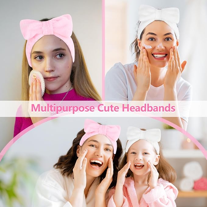 Ondder Skincare Headband for Washing Face Spa Makeup Face Wash Headband Skin Care Headbands Terry Cloth Head Band Bachelorette Party Favors Spa Party Hair Accessories Bachelorette Gifts for Bride
