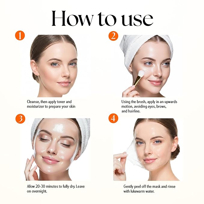 Clinical Resolution PDRN Collagen Night Wrapping Mask, All-In-One Nourish, Revitalize, Radiance for Youthful Glowing Skin Overnight Peel Off Face Mask Korean Skin Care Lab, 100ml 5 Pack