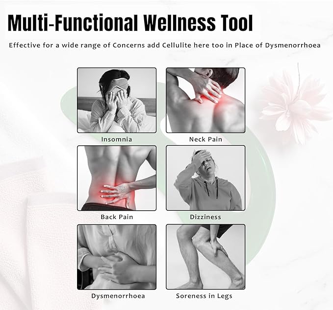 RAAFI Large Body Gua Sha Tool for Cellulite Removal, Lymphatic Drainage and Muscle Relaxation. Natural Resin Gua Sha Body Massager Scraping Tool for Legs, Neck & Whole Body Pink
