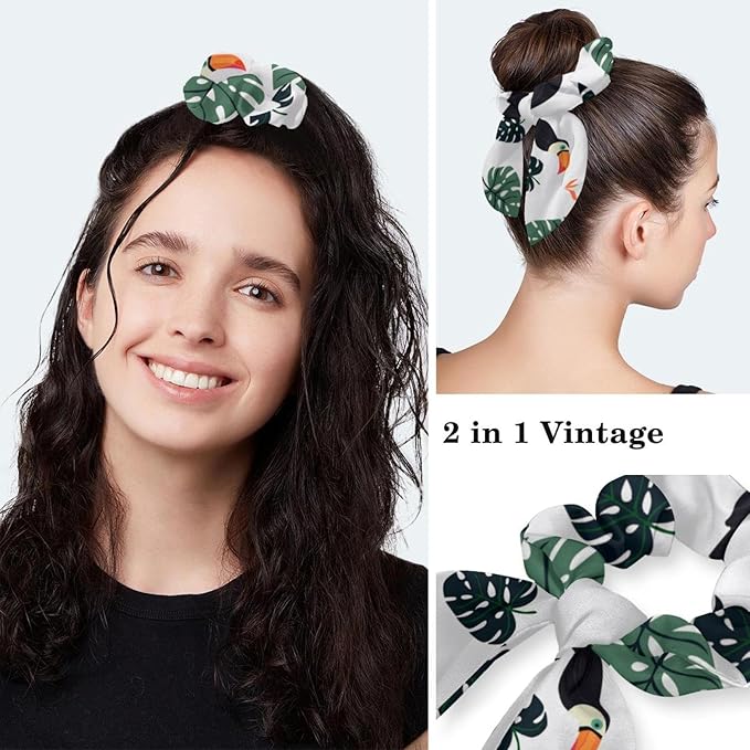 Women Working Cap with Buttons Bouffant Hat Autumn Leaves Nurse Scrub Caps Long Hair