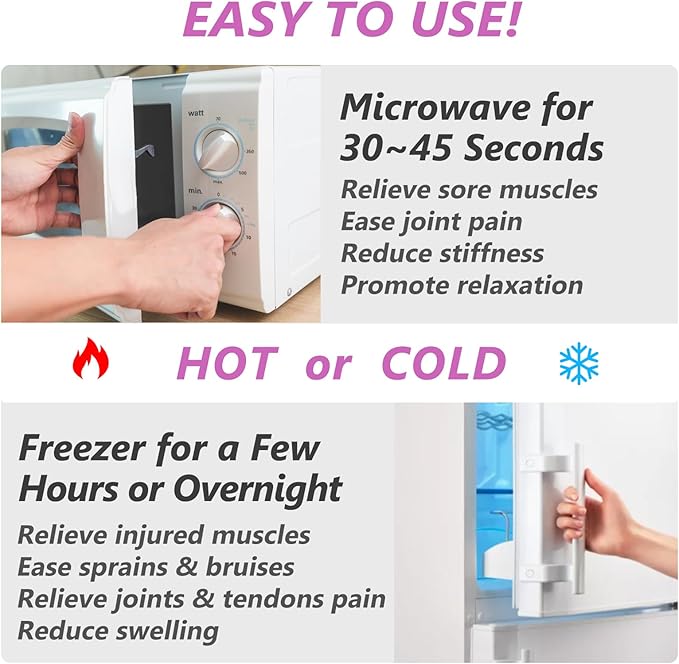 RelaxCoo Microwave Heating Pad, Face Eye Mask Microwavable for Dry Eyes, Migraines, Headache, Sinus Pressure Relief and Relaxation, Warm Compress Eye Pillow Heat Pad, Blue
