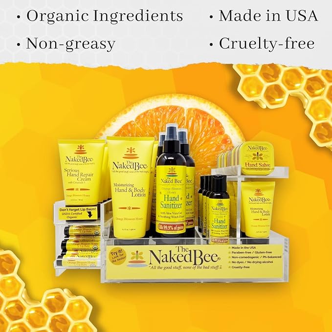The Naked Bee Hand Cream (8oz) Intensive Nourishing Cream for Smoother and Softer Hand - Unscented Deep Moisture and Repair for Dry Skin