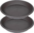 2 Pack of 26 inch Plant Saucer, Large Plant Tray, Heavy Sturdy Plant Drainage Tray for Indoors, Bird Bath Bowls, Sturdy Plastic Pot Tray for Planter 23 24 25"(Brown)