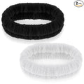 2Pcs Spa Headband, Make Up Headband Hair Head Band for Face Washing Hair Bands Men Absorbent Elastic Skin Care Headbands Wrap for Women Yoga Sports Shower Exercise