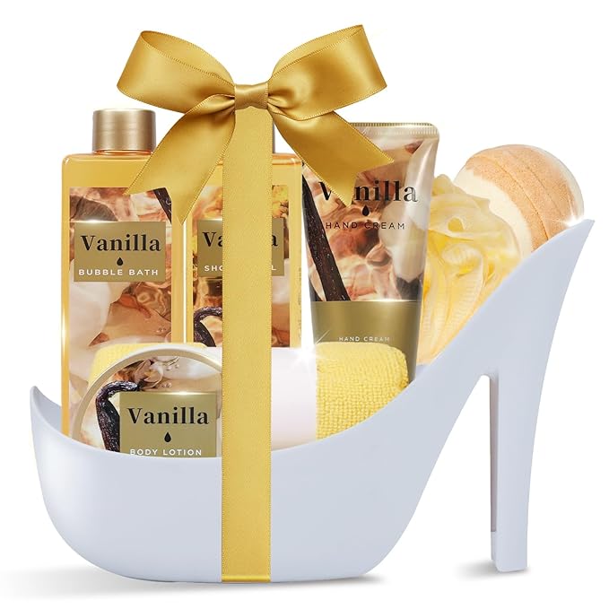 Spa Luxetique Gifts for Women High Heel Gift for Women 8pcs Spa Gift for Womens Warm Vanilla Comfort Birthday Gift for Womens Mom Grandma Sister Friend Mothers Day Gifts for Mom