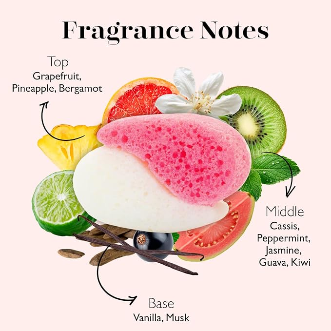 Spongellé Essentials Grapefruit Blush Mani/Pedi Buffer | Exfoliating Foot & Nail Scrub | Cleanse, Exfoliate, and Nourish in one easy step | Cruelty-Free, Vegan, Dermatologist-Tested, Made in USA