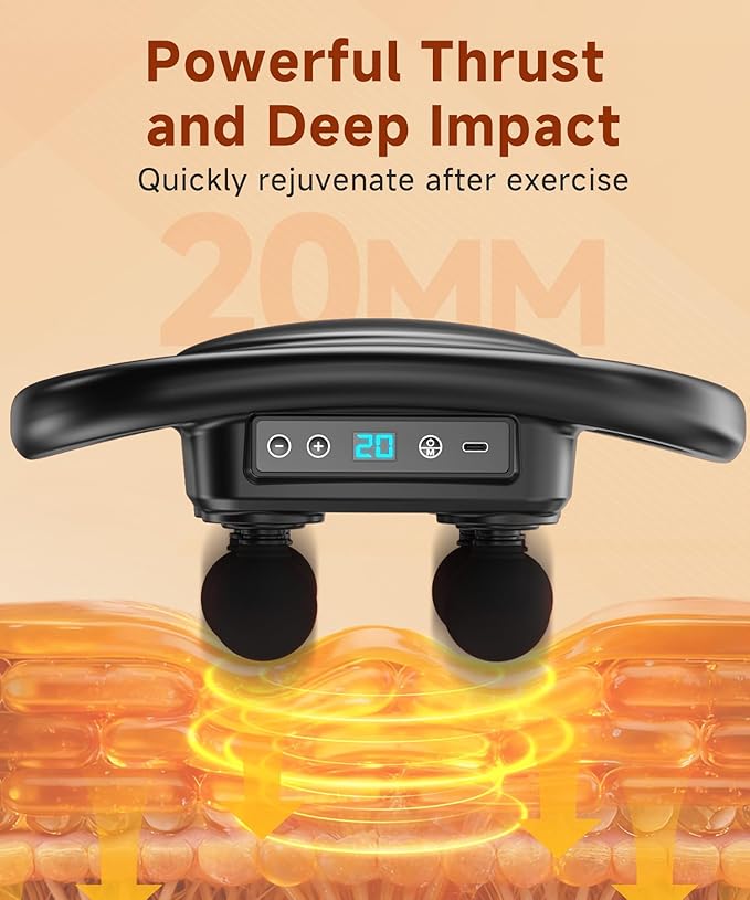 AERLANG Massage Gun Deep Tissue Muscle Massager,Back Massager for Pain Relief,Percussion Multi-Head Massage Gun Tool Handheld Messager with 9 Levels & 4 Modes Gifts for him her Dad mom