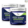 Exfoliating Foot Scrub with Pumice Stone powder - Gentle Moisturizing Foot Scrub for Dry Skin - Cracked Heel Repair for Smooth, Soft Feet - Pedicure Foot Spa 2 Pack