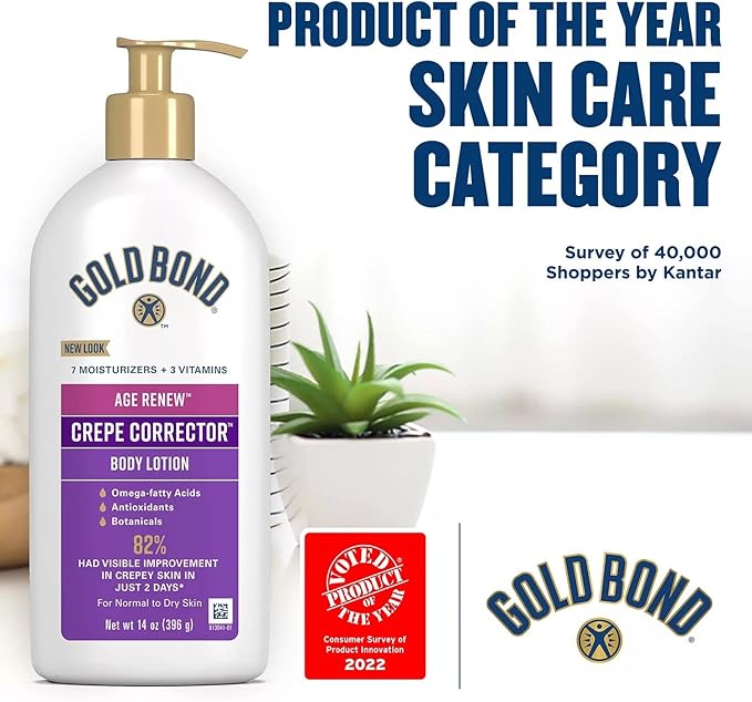 Gold Bond Age Renew Crepe Corrector Body Lotion, Replenishing & Smoothing Formula 26 OZ (2 13 OZ bottles)