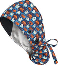 Satin Lined Scrub Caps with Buttons & Sweathand, Surgical Caps for Women