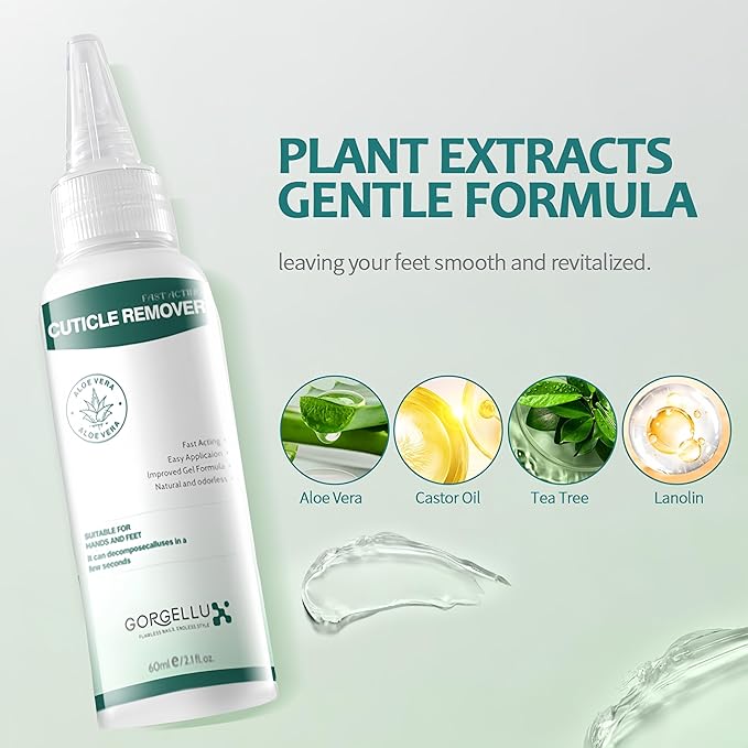 Gorgellux Callus Remover Gel, Callus Remover for Feet, Foot Callus Remover Gel Set for Dead Skin, Salon Pedicure Spa Kit, Callus Remover for Feet Gel, Quickly and Effortless Remove, 2PCS