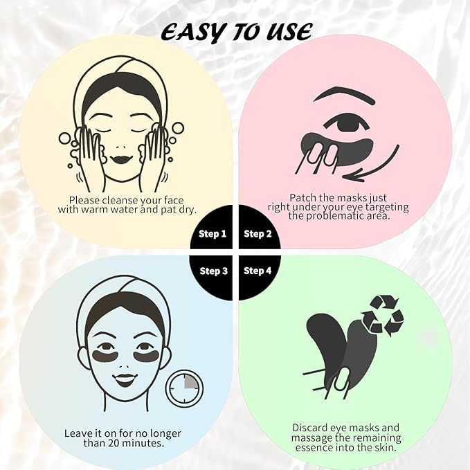 Maskiss Under Eye Patches(8 Pairs), 24K Gold, Caffeine, Hyaluronic Acid, Aloe Vera Eye Masks for Dark Circles Puffy Eyes Undereye Bags, Eye Skin Care Gift Set for Bachelorette Party Favors