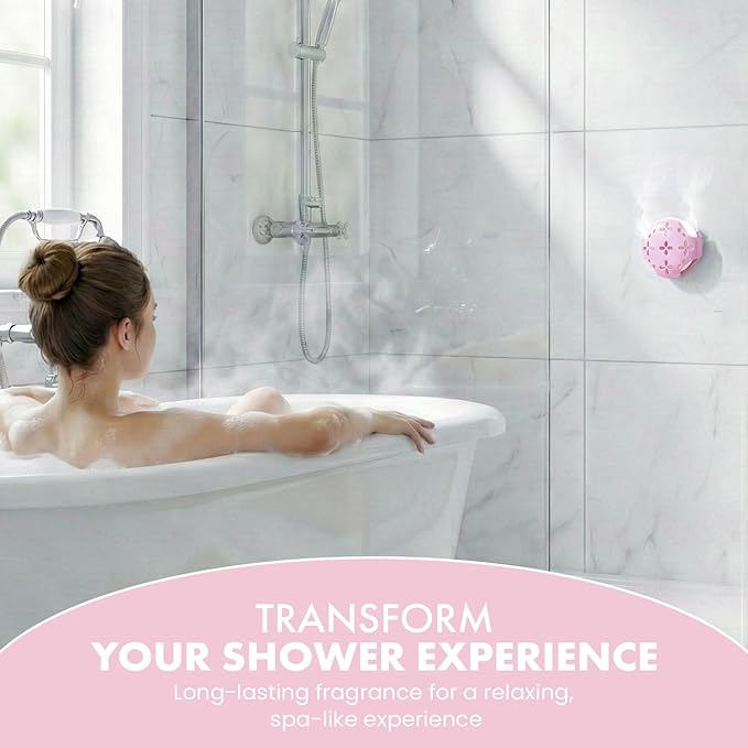 Shower Steamer Tray & Holder with Suction Cup – Non-Slip Silicone Molds for Aromatherapy Shower Steamers (1, Pink)