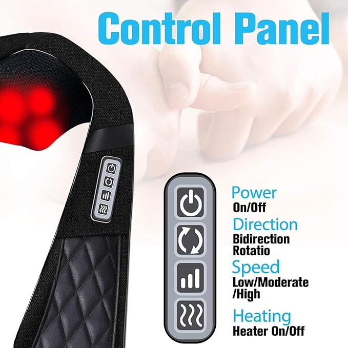 VIKTOR JURGEN Gifts for Women & Men, Shiatsu Neck and Shoulder Massager with Heat Deep Tissue Kneading Sports Recovery Massagers for Back, Foot, Relaxation Gifts for Wife, Husband, Him, Her