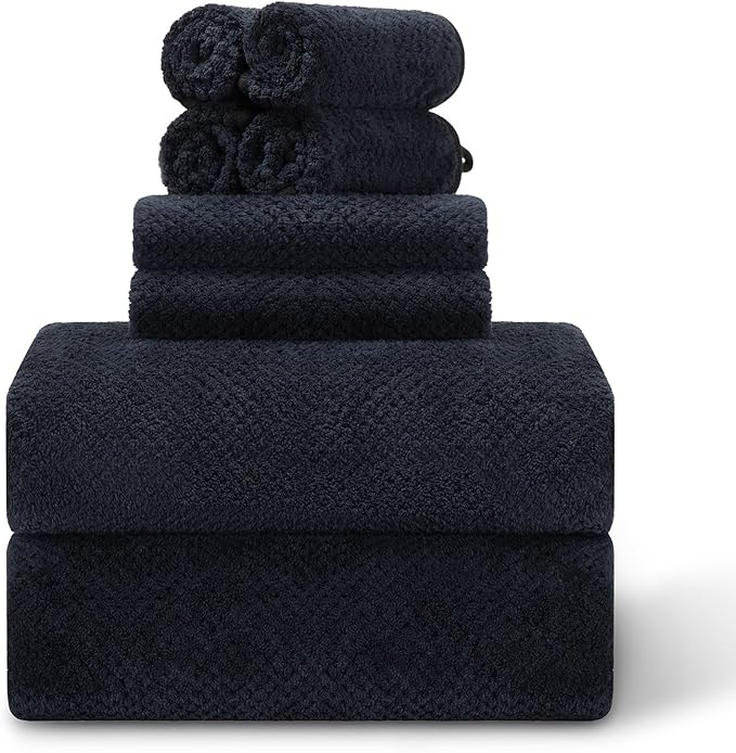 8 Pack Towel Set (2 Extra Large 40"x 80" Bath Towels Sheet,2 Hand Towels,4 Washcloths) Gray Oversized Bath Sheet Sets for Adults Soft Highly Absorbent Quick Dry Towels Set for Bathroom Hotel Spa