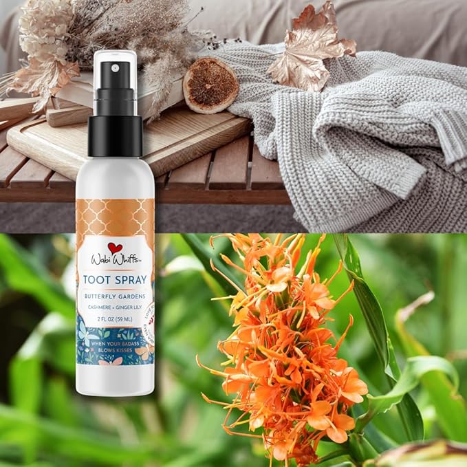 Wabi Whiffs Room and Bathroom Toot Sprays (Butterfly Gardens)