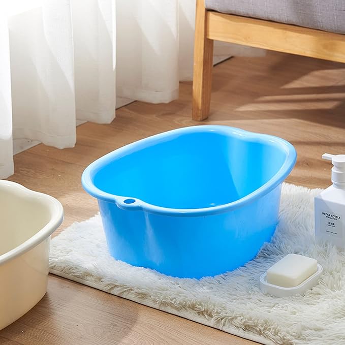 AXLOFO® Foot Soaking Tub Large Size Foot Basin, Feet Soaking Tub with Massage Acupoint, Pedicure Feet Soak Basin Plastic Bucket for Women and Men (White)