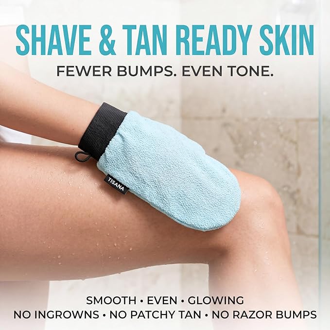 Exfoliating Glove for Shower – Dual-Sided Scrubber Mitt – Deep Exfoliation Washcloth Mittens – Dead Skin & Tan Remover for Body – Body & Face Exfoliator Loofah Wash Cloths for Showering (5-Pack)