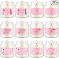 Set of 12 Valentines Scented Candles -3.5oz Romantic Candle Gifts for Her,Wife, Girlfriend,Wedding Day,Anniversary, Long Lasting Soy Candles