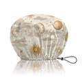 Shower Cap Reusable Double Layer Adjustable Elastic Waterproof EVA Hair Bath Caps for Women Girls Cute Aesthetic-Sun