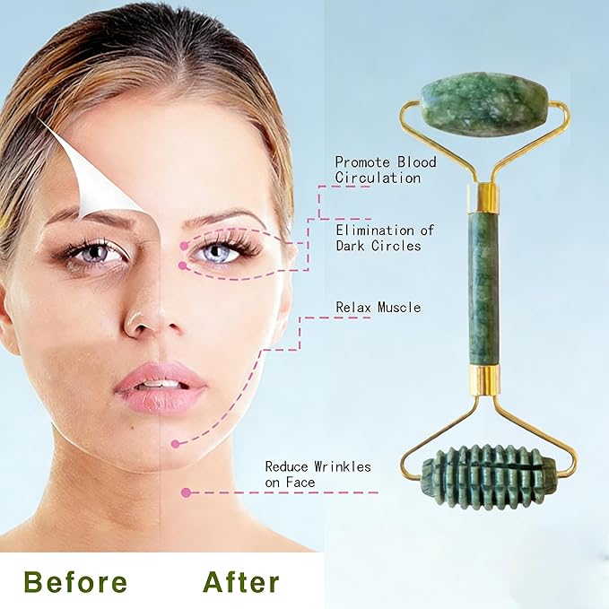 Stainless Steel Gua Sha Tool, Face Roller, Manual Massage Pen, Jade Roller Facial Tools for Face