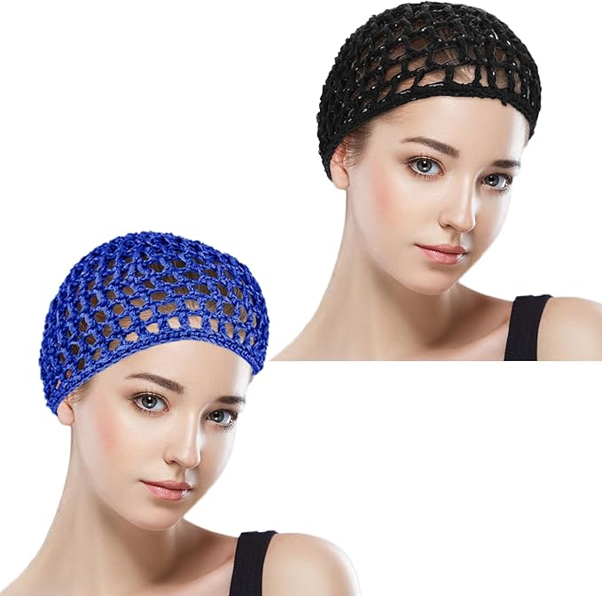 WLLHYF Wig Cap Thick Long Hair Caps Adjustable Net Mesh Braided Weaving Making Crochet Sew Weave Fishnet Grip Headband
