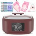 Paraffin Wax Machine for Hand and Feet -Paraffin Wax Warmer Moisturizing Kit Auto-time and Keep Warm Paraffin Hand Wax Machine for Arthritis (Wine Red)
