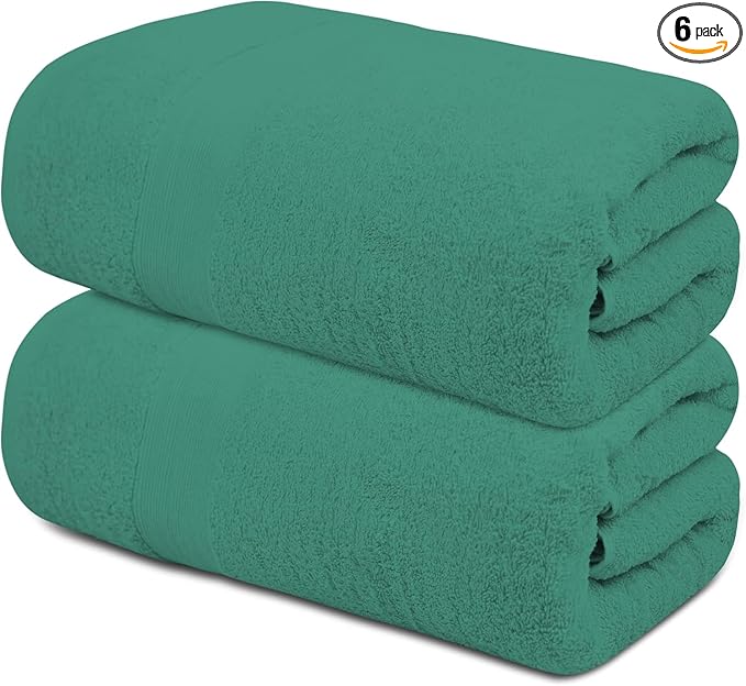 Softolle 100% Cotton Luxury Bath Sheets - Pack of 2 (35" x 70") | Super Soft, Quick-Dry & Highly Absorbent Towels for Bathroom, Home, Spa & Gym (Dusty Green)