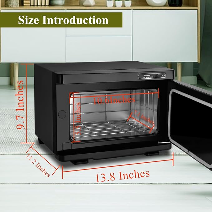 Towel Warmer,Towel Steamer for Facial, Professional Spa Hot Towel Warmer 8L, Small Towel Warmer Cabinet, Towel Warmer for Facial caddy for Salon,Spa, Massage Use(*black)
