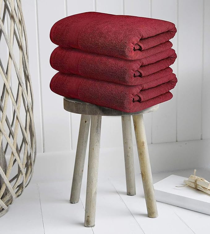 Softolle Luxury Bath Towels Set of 4 (27” x 54”) | Towels for Bathroom | Super Soft | Highly Absorbent Towels for Home, Spa, Gym (Burgundy)