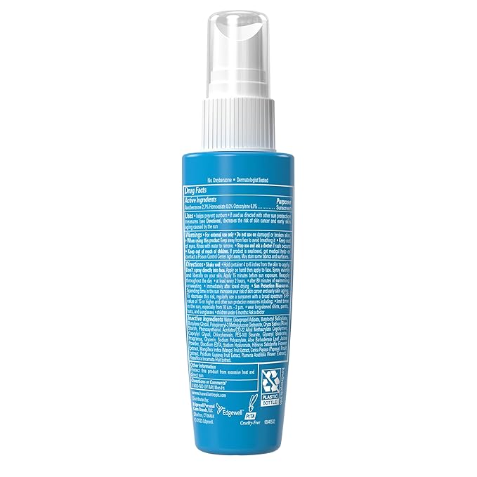 Hawaiian Tropic Weightless Hydration Water Mist for Face SPF 30, 2.1 Fl Oz, Travel Size SPF Face Mist Hydrating Spray, Non-Comedogenic Sunscreen Facial Mist, Non-Aerosol Sunscreen Spray, 2.1 Fl Oz