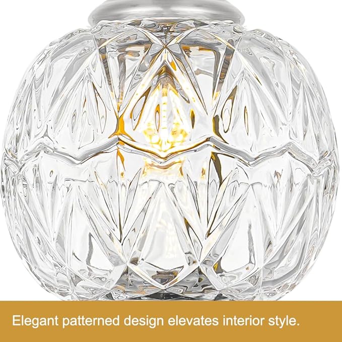 Brushed Nickel Bathroom Wall Sconce Vintage Style - G9 Bulb Compatible, Small Hardwired Bathroom Vanity Lighting with Hand-Etched Glass Shades, Easy Mounted for Bedroom Living Room Hallway