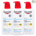 Eucerin Daily Hydration Lotion with SPF 15 - Broad Spectrum Body Lotion for Dry Skin - 16.9 fl. Oz. Pump Bottle (Pack of 3)