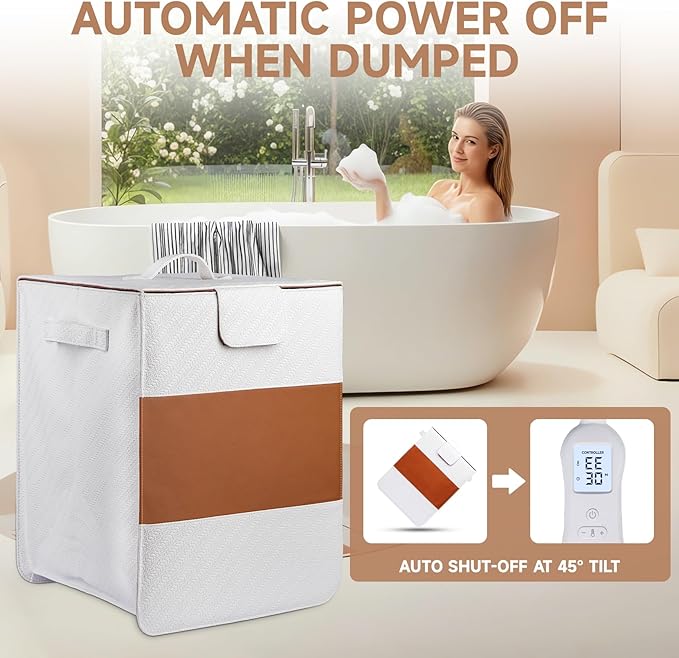 38L Foldable Towel Warmer for Bathroom, Home & Spa, Large Capacity for Oversized Towels, Blankets & Robes, 4 Temp Modes, Auto Shut-Off Timer, Perfect Spa Gift for Loved Ones