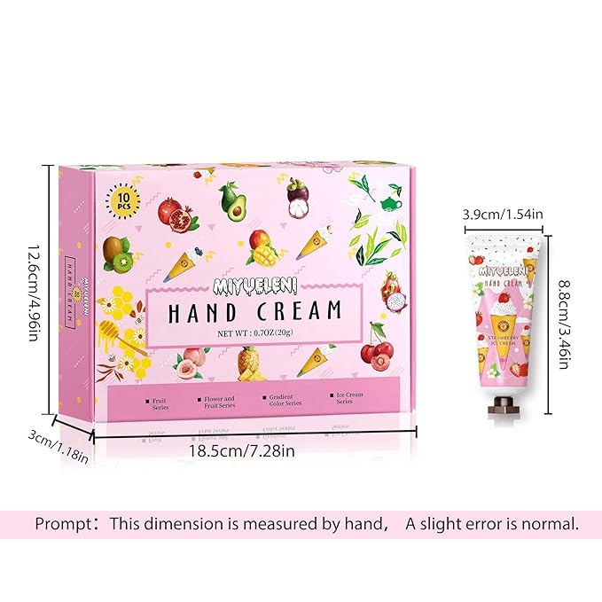 10 Pack Hand Cream Gift Set,Moisturizing Hand Lotion Travel Size,Gifts for Women,Teen girls, Easter Basket Stuffers,Mothers Day Gifts,Teacher Appreciation,Nurses Week, Small Gifts,Unisex