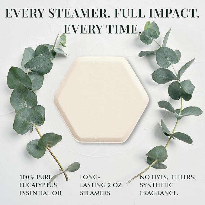 Eucalyptus Shower Steamers Aromatherapy, Vapor Shower Tablets with Eucalyptus Essential Oil, Fresh Breathing Shower Bombs, Strong Scented Gift for Women, 10 Pack, KEEM KEEM