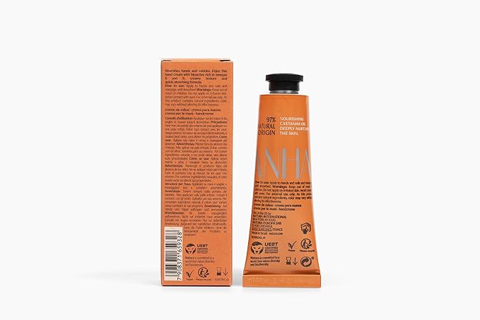Natura - Brazil Nut Hand Cream Travel Size- Anti-Dryness Castanha Hand Balm - 24-Hour Deep Hydration Moisturizer - Vegan - Brazilian Beauty Secrets - Self Care & Body Care - 1.4oz (40g)