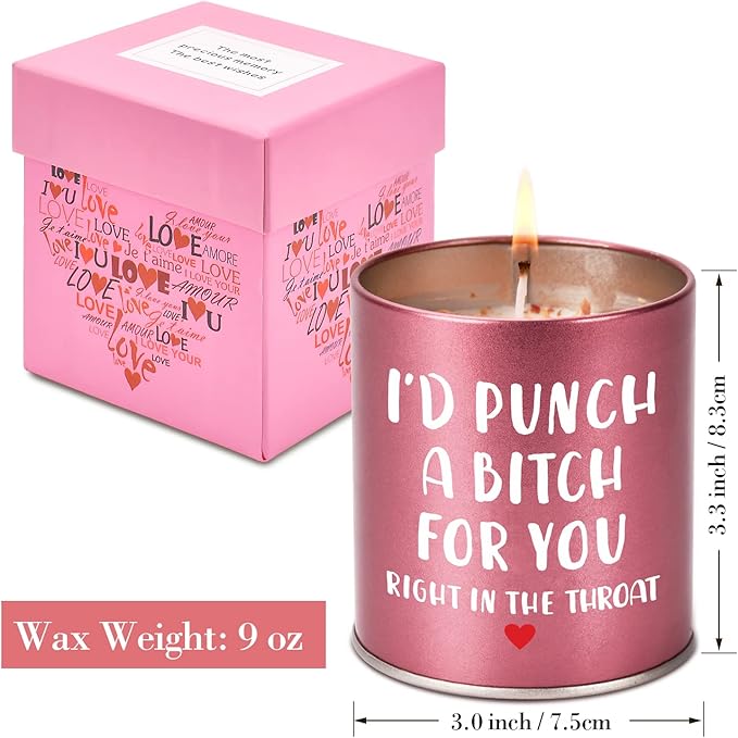 Mothers Day Gifts for Mom Women Scented Candle: Birthday Gifts Girlfriend Wife Sister Galentines Christmas Stocking Stuffers White Elephant Valentines Day for Her Anniversary Friendship Funny Gift