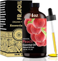 Peach Essential Oil, Peach Oil 4 Fl Oz 120ML for Diffuser Humidifier Yoga Cleaning DIY Candle Soap Making Perfume Gift for Women Essential Oils FRAOIL (Peach 4 Fl Oz (Pack of 1))