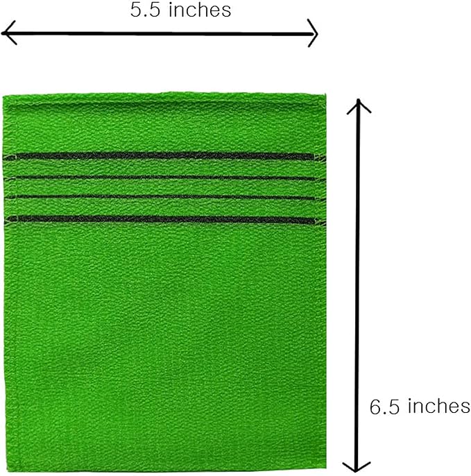 Korean Asian Exfoliating Bath Washcloth Mitt for Remove Dead Skin.Exfoliating Body Scrubber.Exfoliating Gloves for Body Scrub (Green2 Red2)