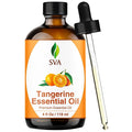 SVA Tangerine Essential Oil – 4 Fl Oz – 100% Natural Tangerine Oil - for Diffuser, Hair Care, Face, Skin Care, Aromatherapy, Scalp and Body Massage, Soap and Candle Making – with Dropper